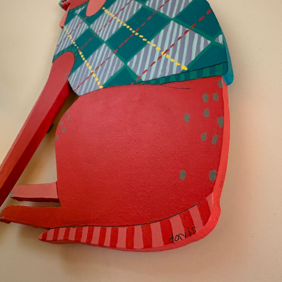 Thumbnail: Red Dog with ArgyleSweater Wall Hanging