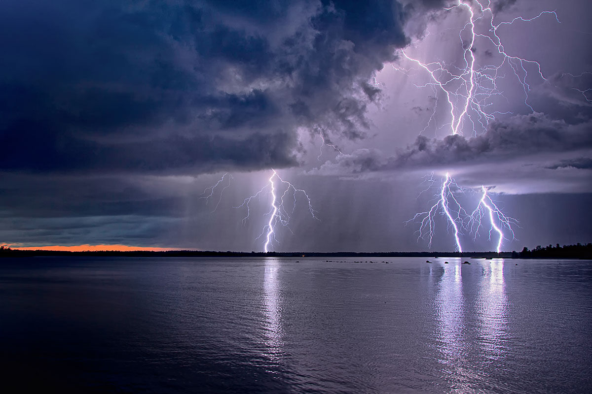 Lightning in archipelago of Finland