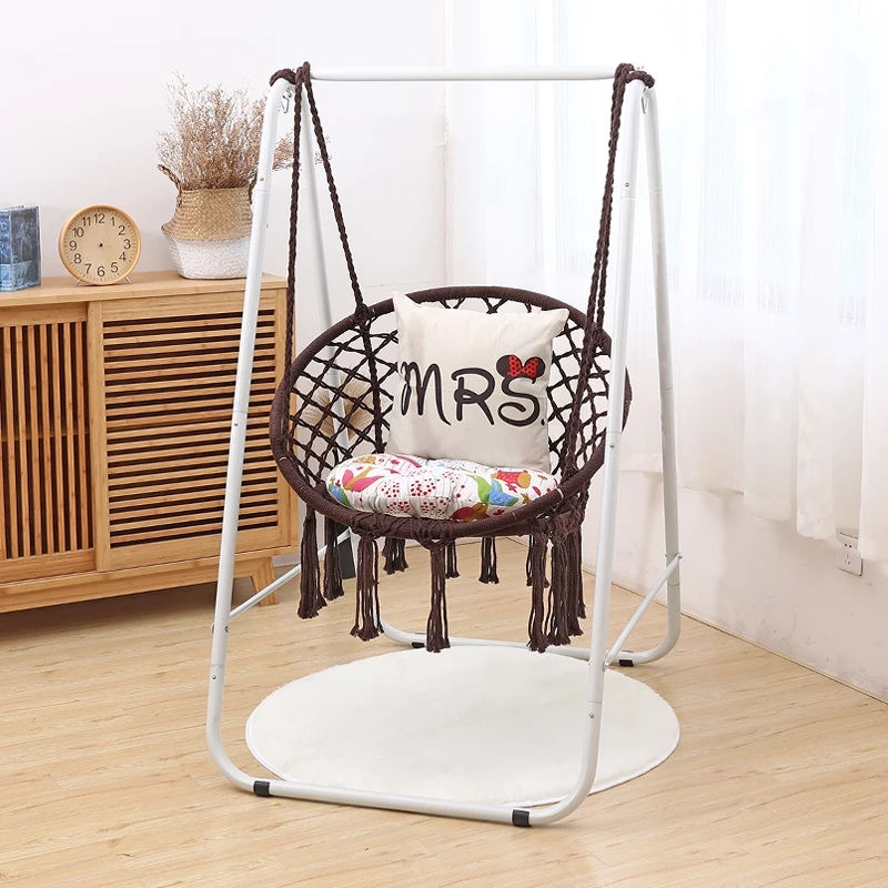 Thumbnail: Nordic Hammock Chair Swing Rope Outdoor Indoor Garden Round Seat