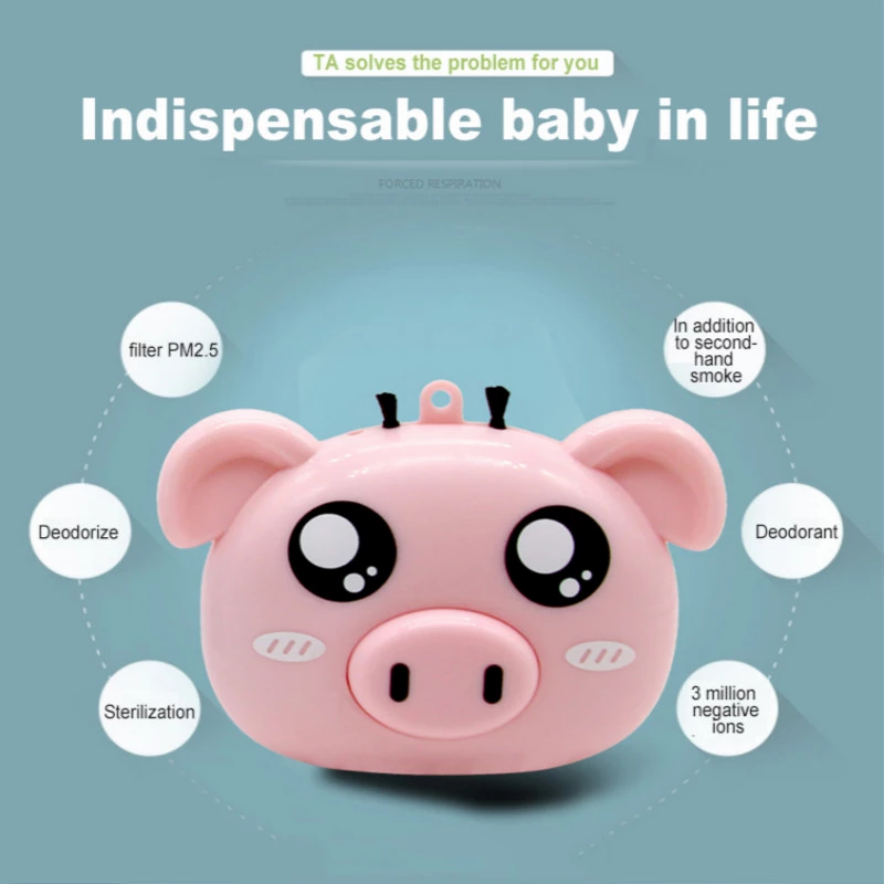 Thumbnail: Portable Necklace Car Air Purifier Wearable Mini USB Air Cleaner