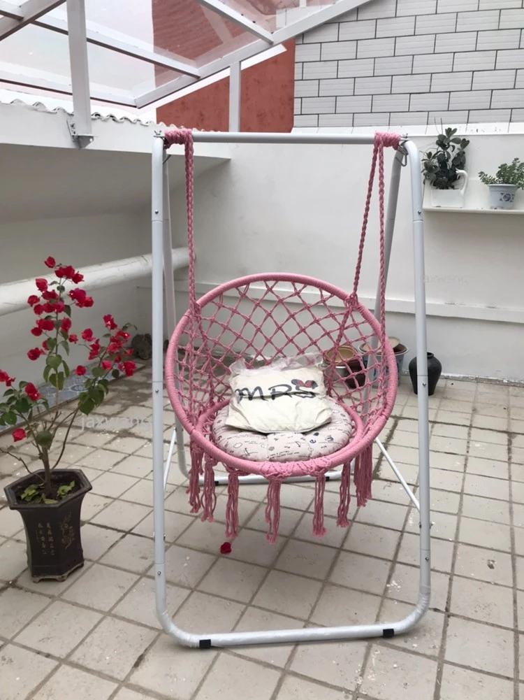 Thumbnail: Nordic Hammock Chair Swing Rope Outdoor Indoor Garden Round Seat
