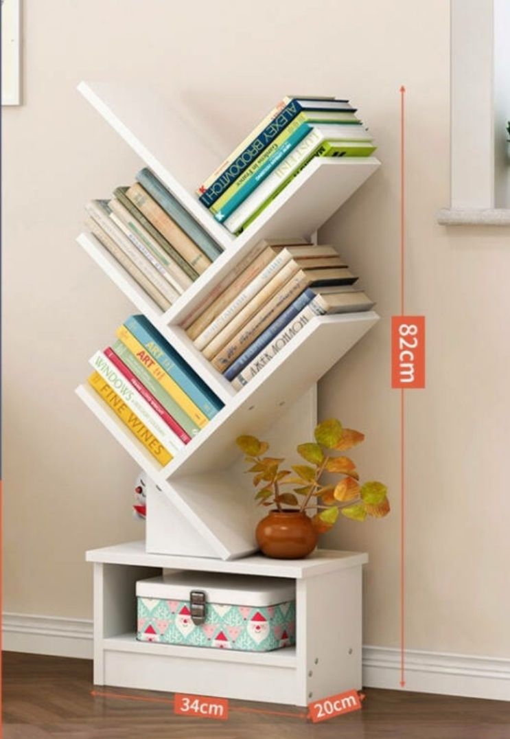 Thumbnail: Tree Shaped Bookshelf Floor Space saving Simple Modern Creative Shelf 