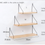 Thumbnail: Wood Metal Hanging Shelf Multifunctional DIY Wall Mounted Storage Rack