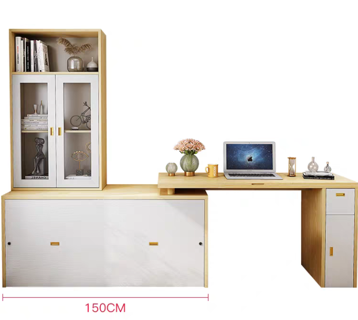 Thumbnail: Small apartment mobile student writing bookcase simple 
