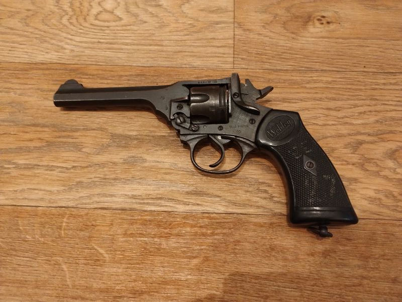 Thumbnail: Webley .38 'War Finish' Revolver -- SOLD