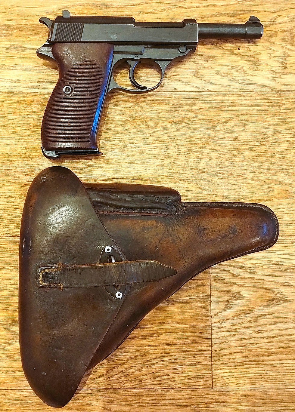 Thumbnail: Nazi WW2 Walther (BYF - Mauser) P38 Pistol & Repro. Holster