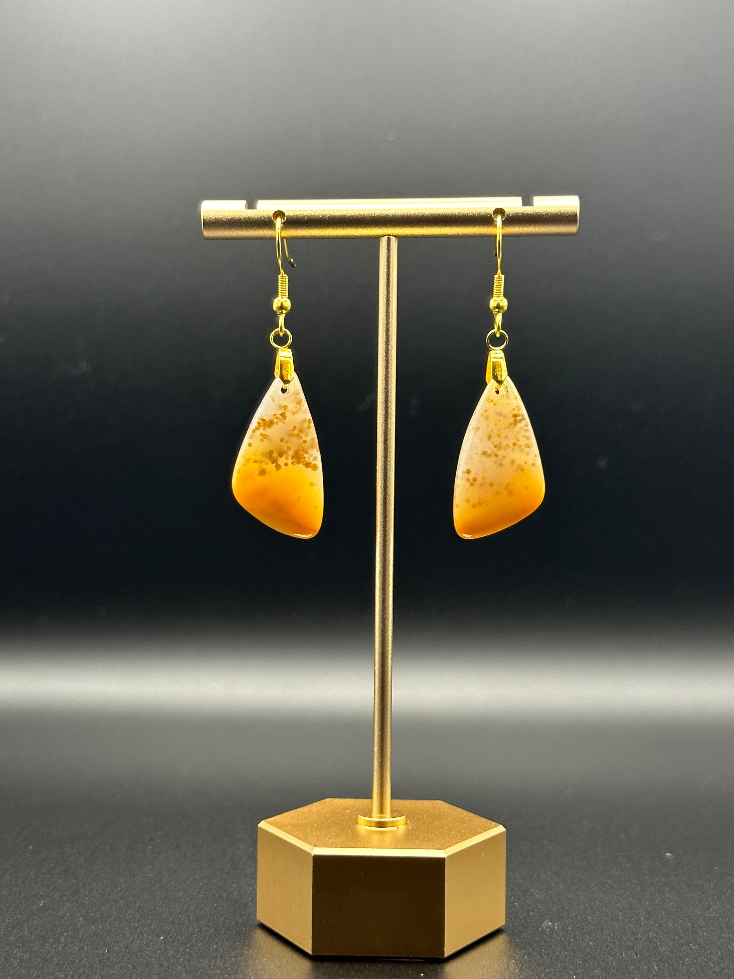 Handmade Agate Earrings     H3