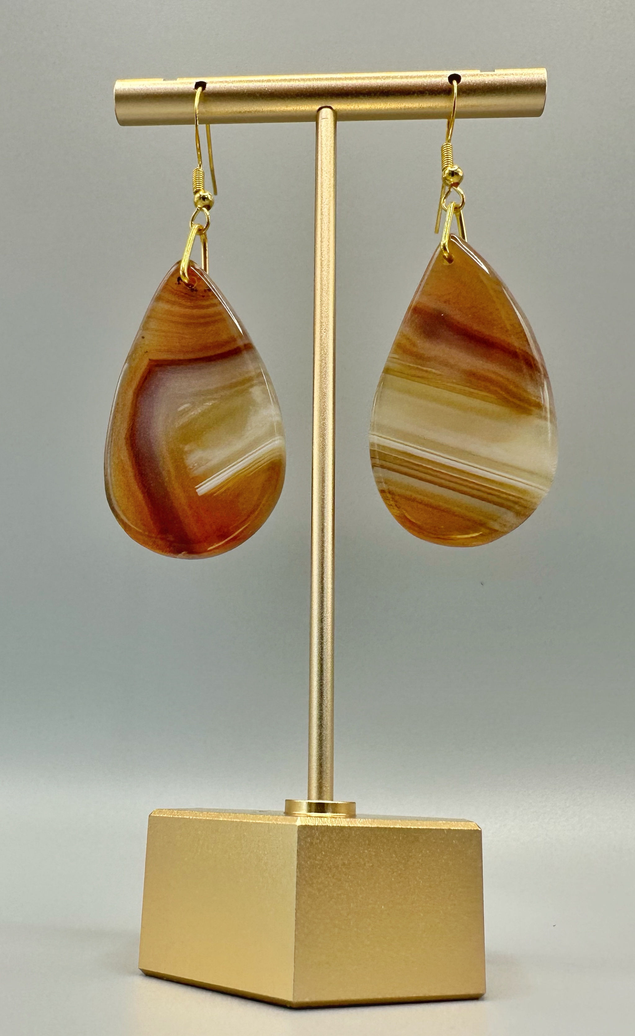 Handmade Carnelian Agate Earrings     G15