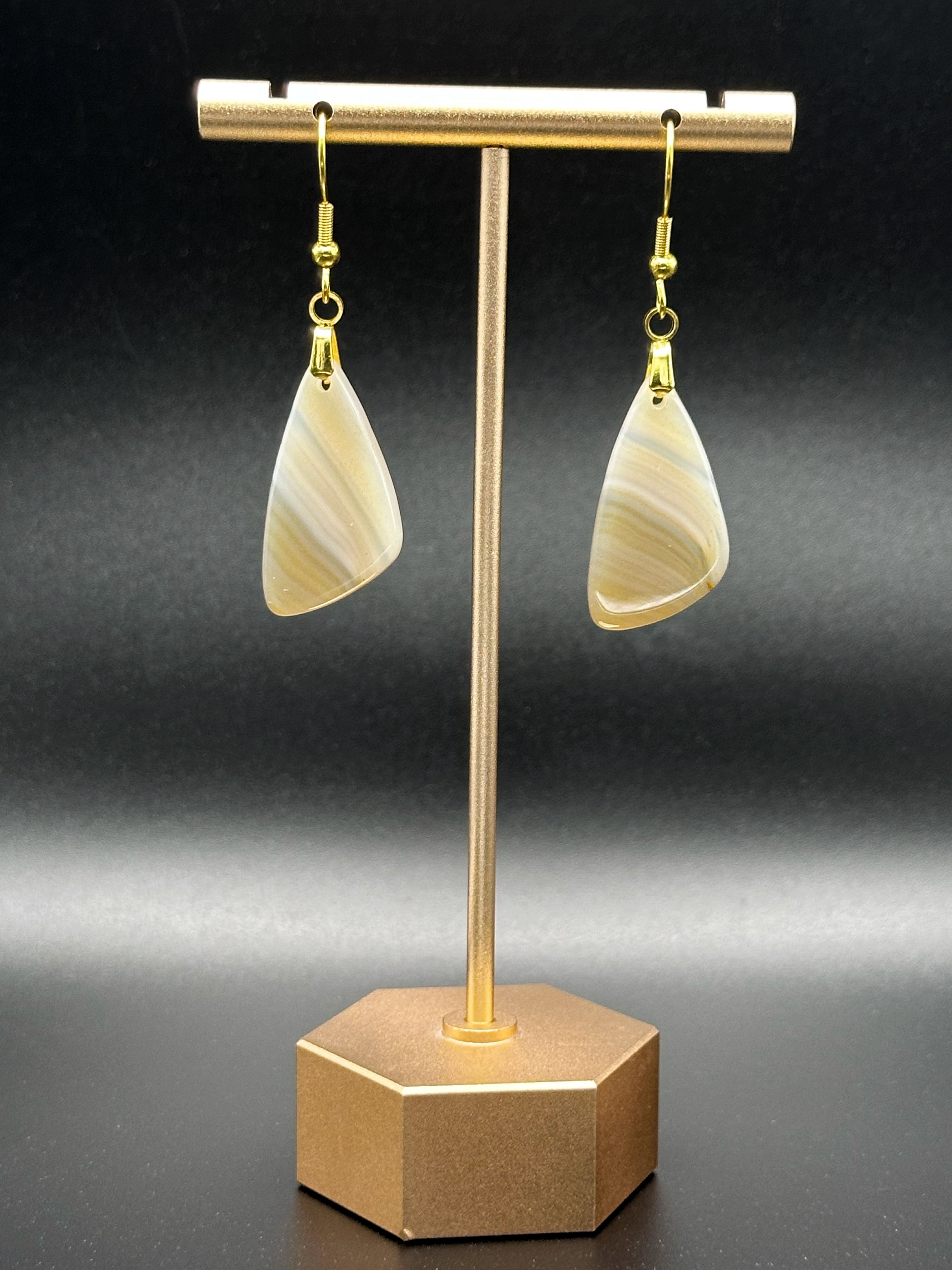 Handmade Agate Earrings     E6