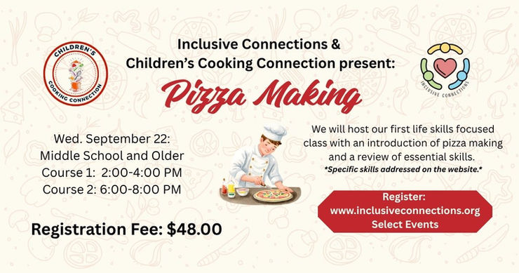 Pizza making life skills session with Children's Cooking Connection