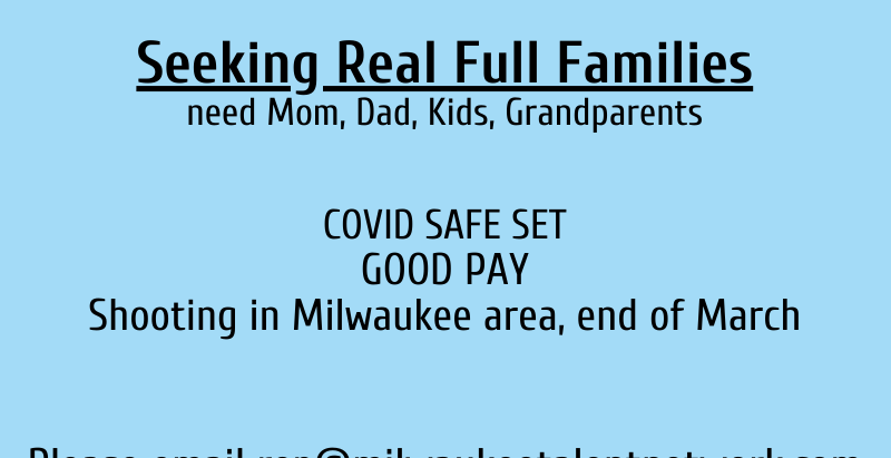 Seeking Real Full Families in Wisconsin!