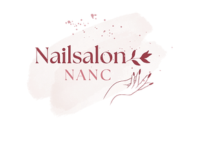logo van nailsalon nanc met elegante letterstijl en voor een nagelstudio in houten