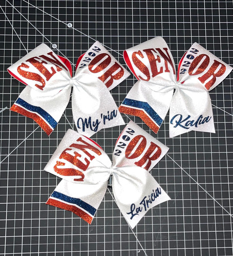 Two-Sided Senior Bow | Game Time Custom