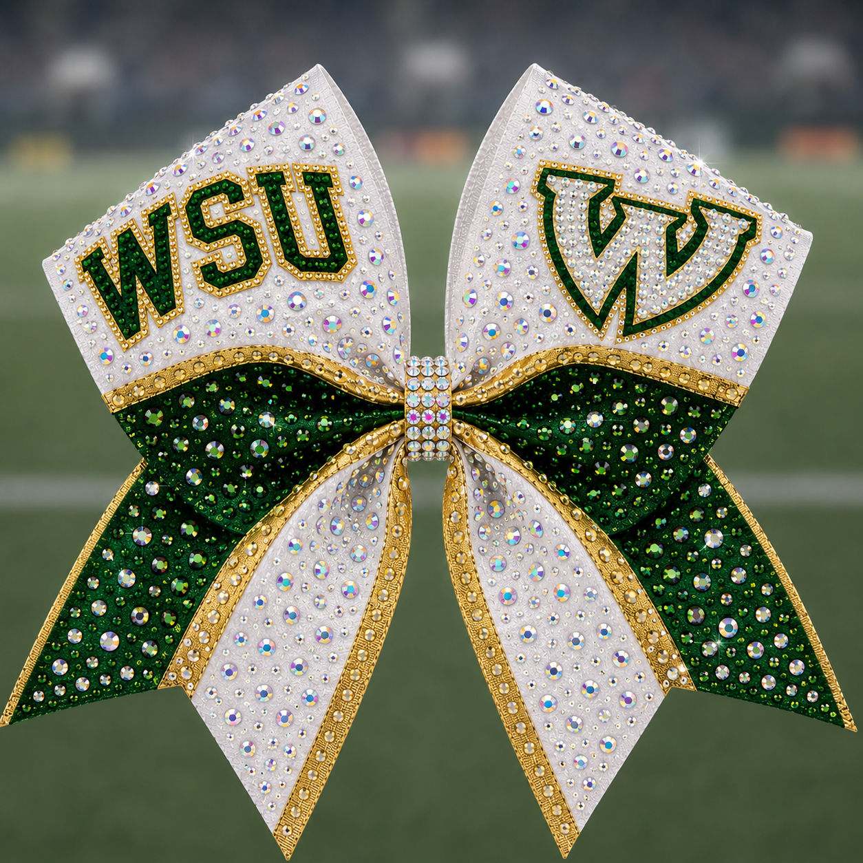 Wayne State Cheer Competition Bow