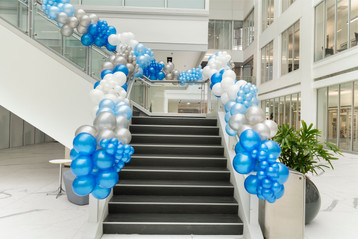 Stairway balloon garland