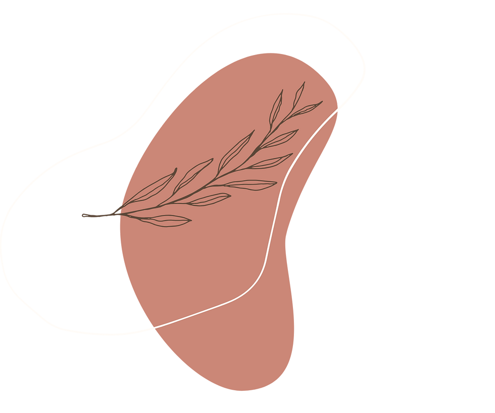 Forme abstraite rose avec fourgère