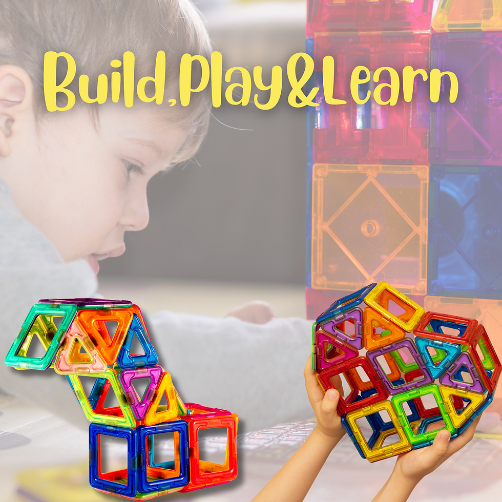 Thumbnail: 100-Pcs Premium Magnetic Tiles for kids
