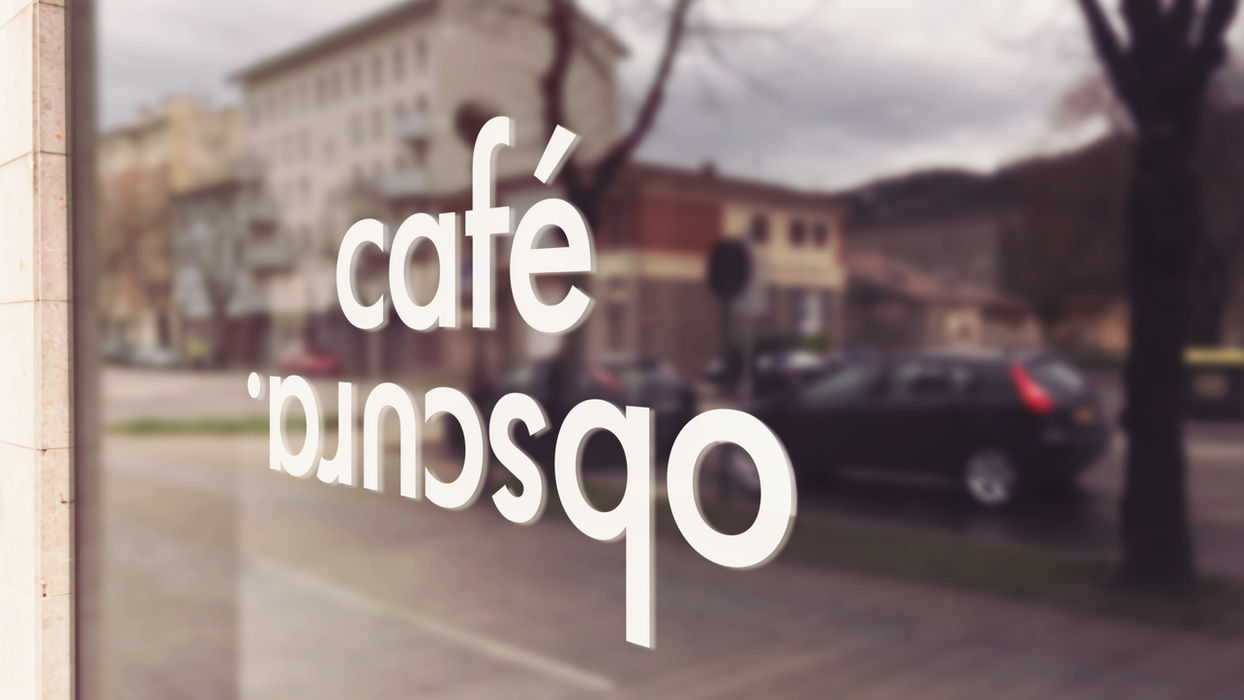 cafe obscura window vinyl