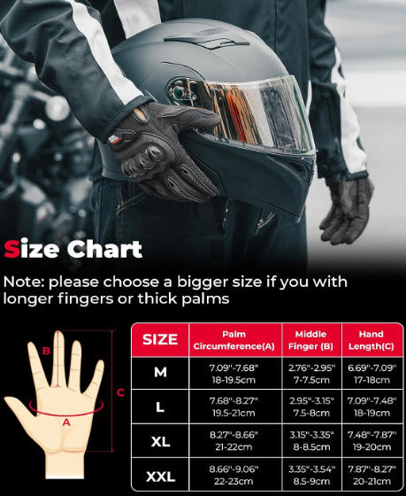 Miniatura: Guantes para motociclista antideslizante