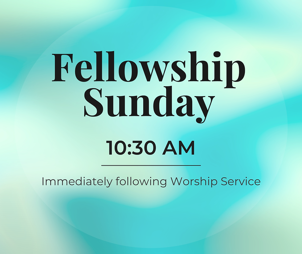 Fellowship Sunday