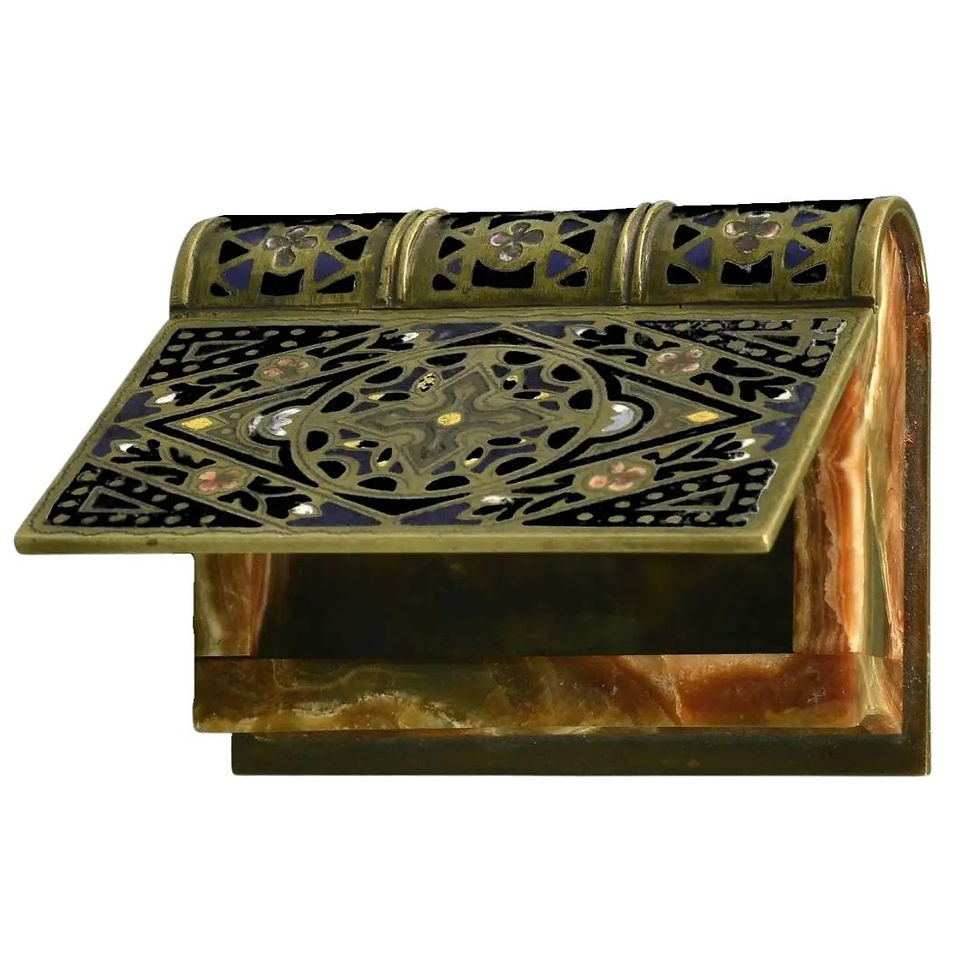 Thumbnail: Limoges -Enamelled Bronze Box