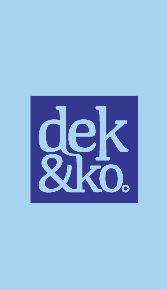dek&ko logo stacked as a square