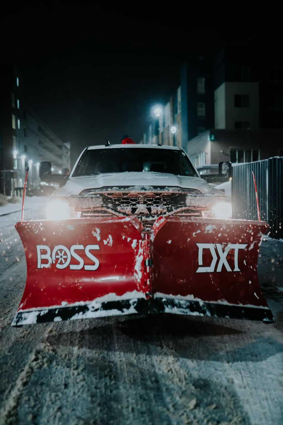 Snow plowing service