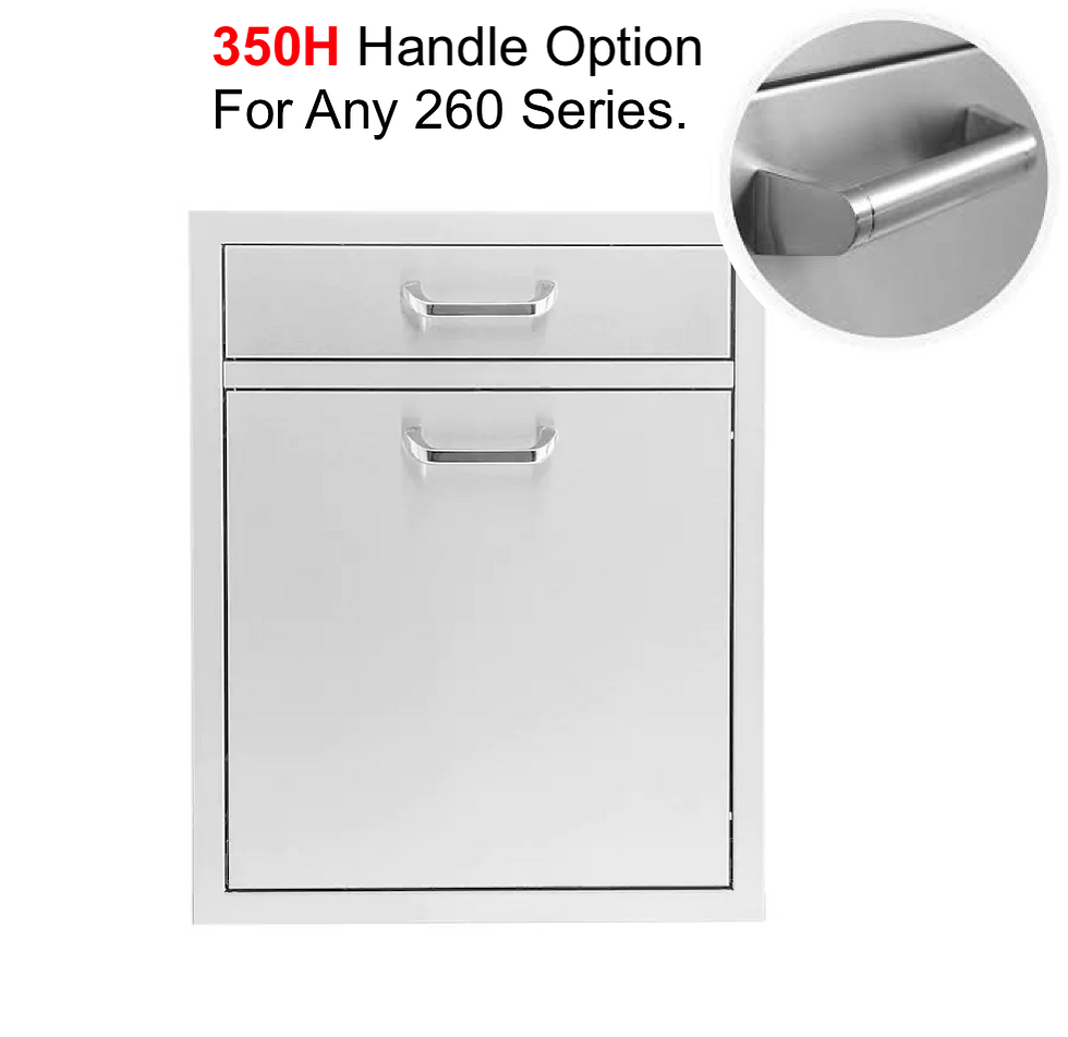 Thumbnail: BBQ-260-TR-DR1 20" Single Drawer & Roll-Out Trash/ Recycling Bin Combo