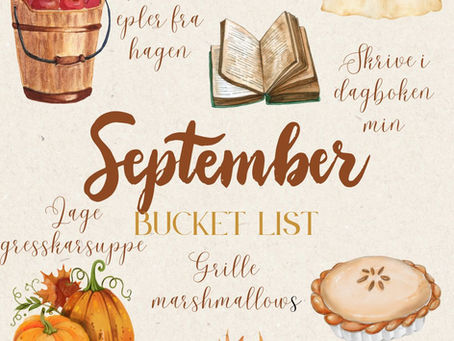 September BUCKET LIST!