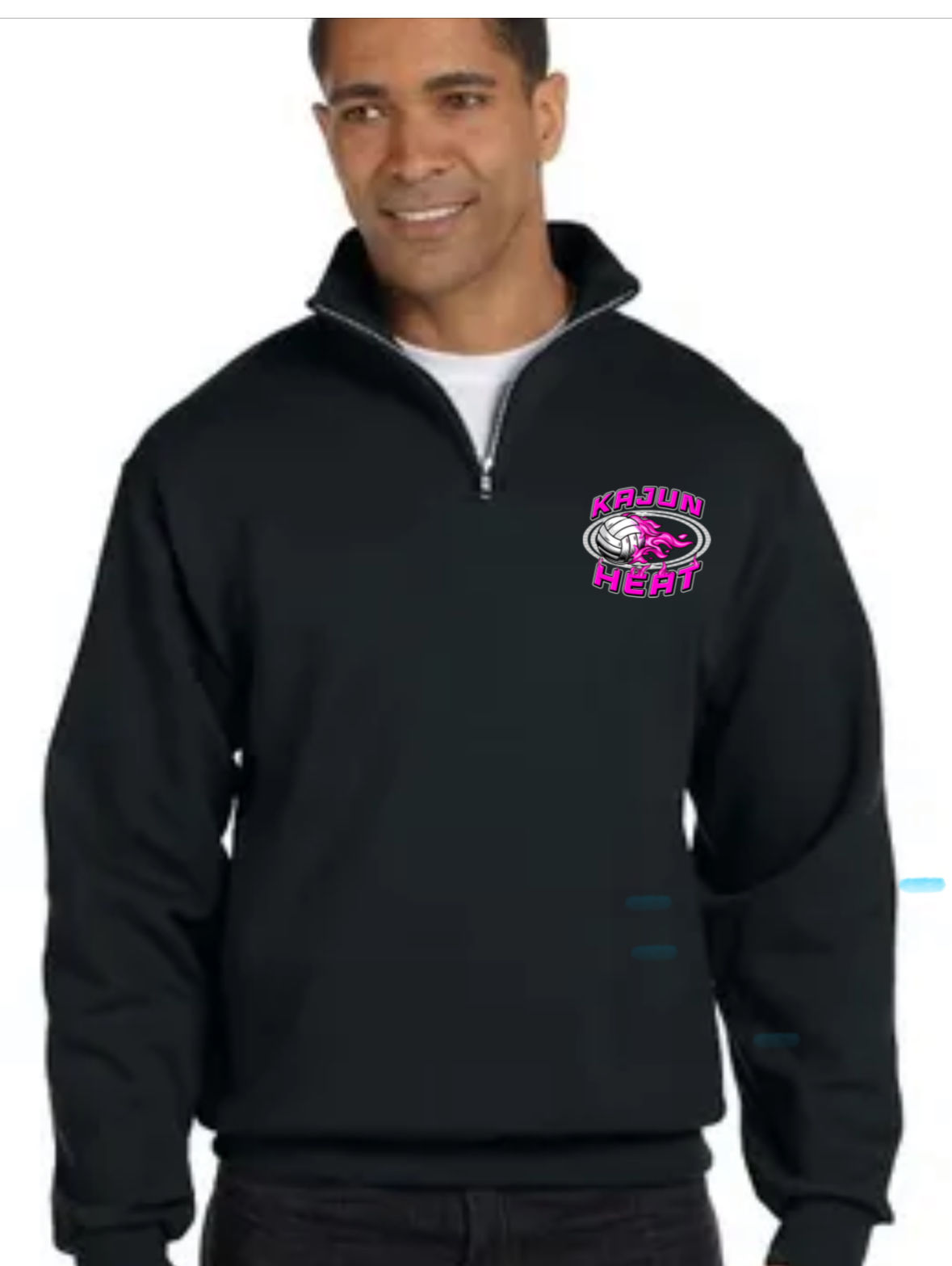 Kajun Heats Quarter Zip Cadet Collar Sweatshirt