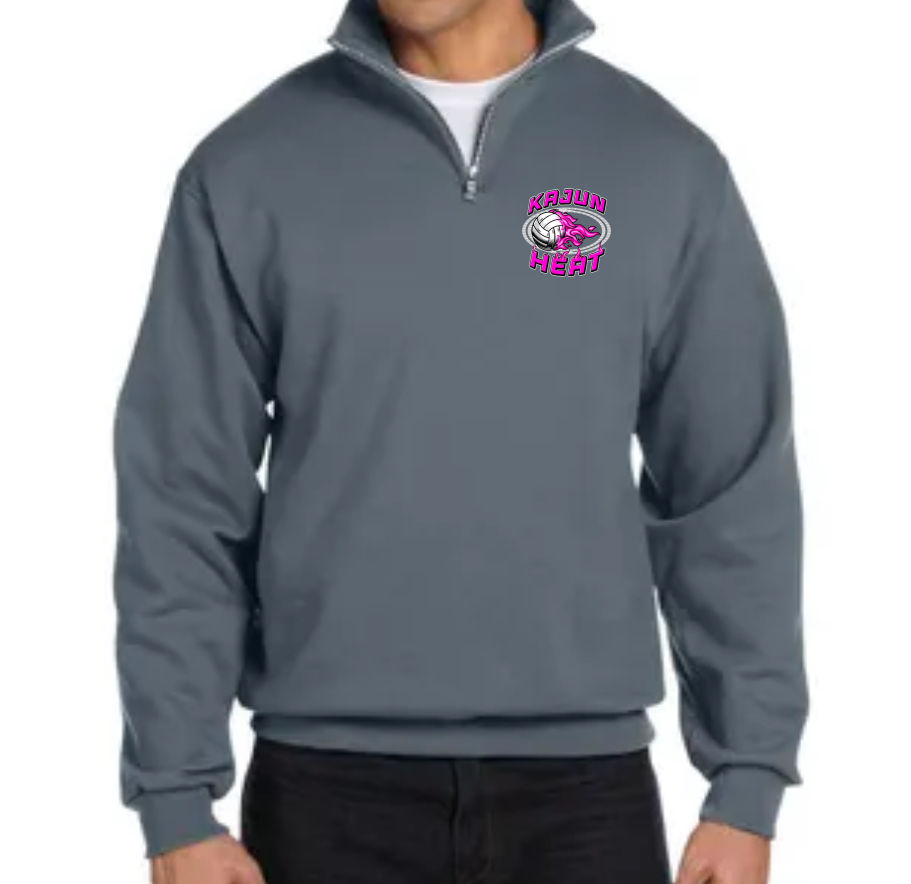 Thumbnail: Kajun Heats Quarter Zip Cadet Collar Sweatshirt