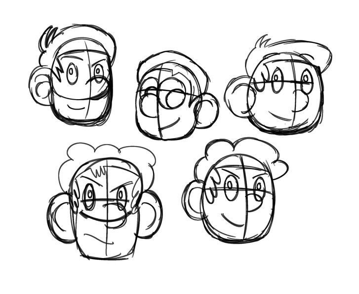 Teenage Boy Head Concept Art #1