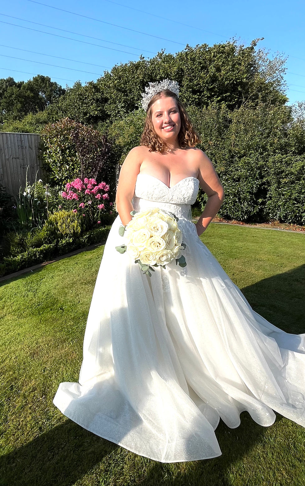 Purely White Rose Bridal Bouquet