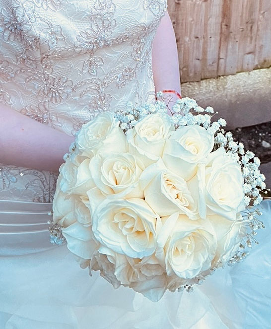 White Rose Bridal Bouquet