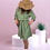 Miniatura: Robe coupe midi vert sauge Pomme Rouge