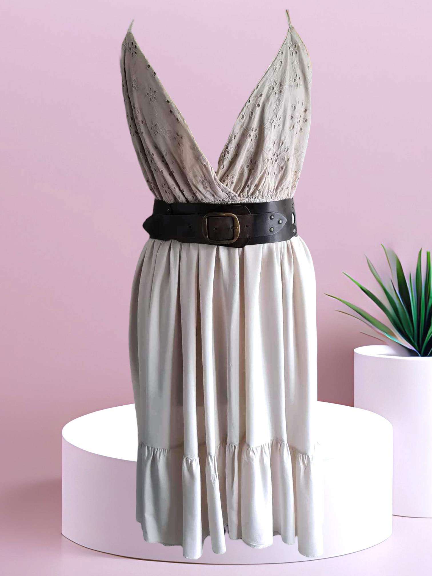 Robe midi beige Made in Italy