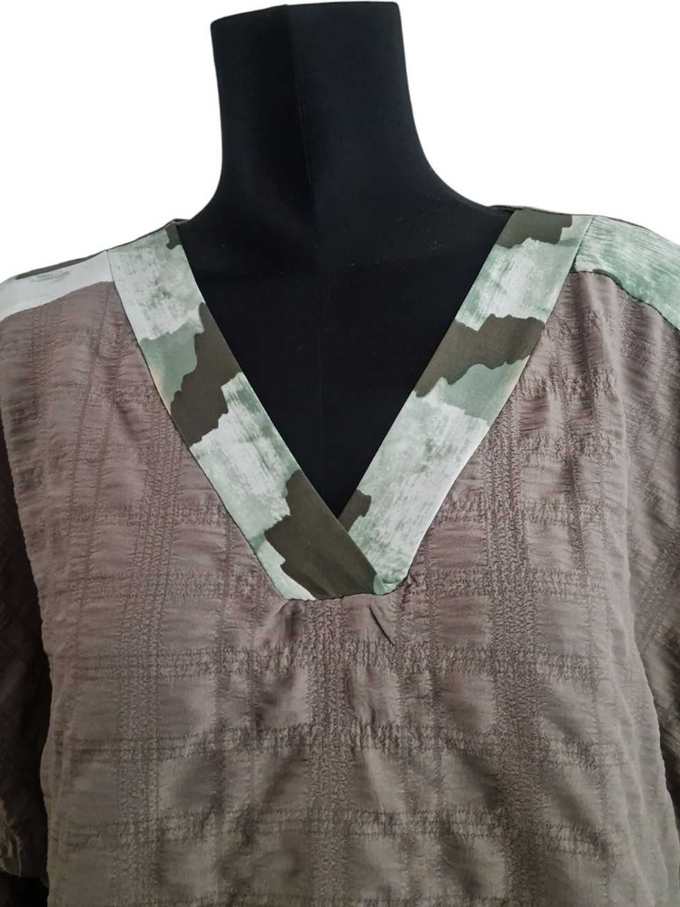 Miniatura: Blouse fluide unie et imprimée 2 coloris disponibles 2W Paris