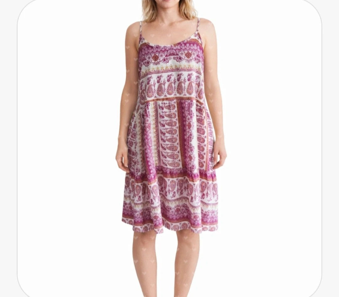 Robe midi à imprimés cachemire Made in Italy