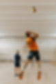 Male volleyball player jumping