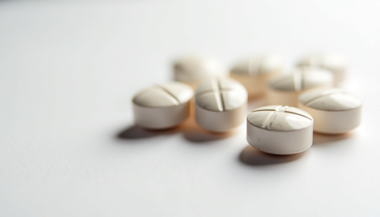 Close-up view of Adderall XR capsules on a white surface