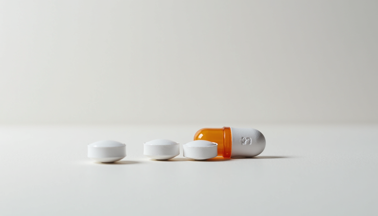 Close-up view of Adderall XR capsules on a white surface