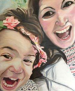 Mère et fille 46x61 cm Collection privée Lille