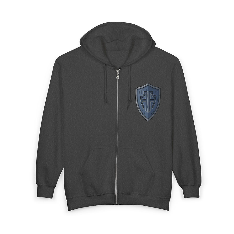 Thumbnail: Zip Hoodie - Knightly Artist Armor Full-Zip Hooded Sweatshirt