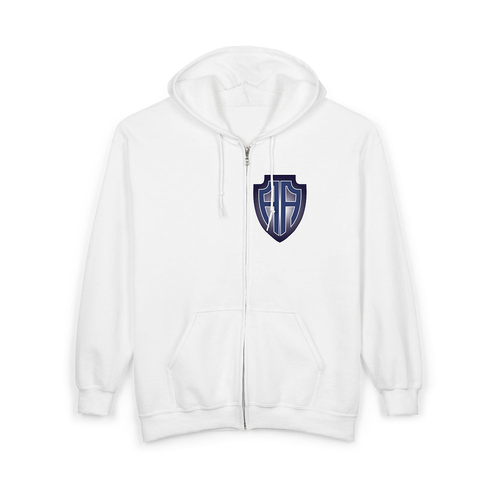 Thumbnail: Artist Armor Full-Zip Hoodie — 'Knightly Artist Armor' Graphic Zip-Up