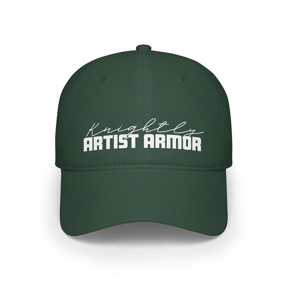 Thumbnail: Low Profile Cap — "Knightly Artist Armor" Embroidered Baseball Hat