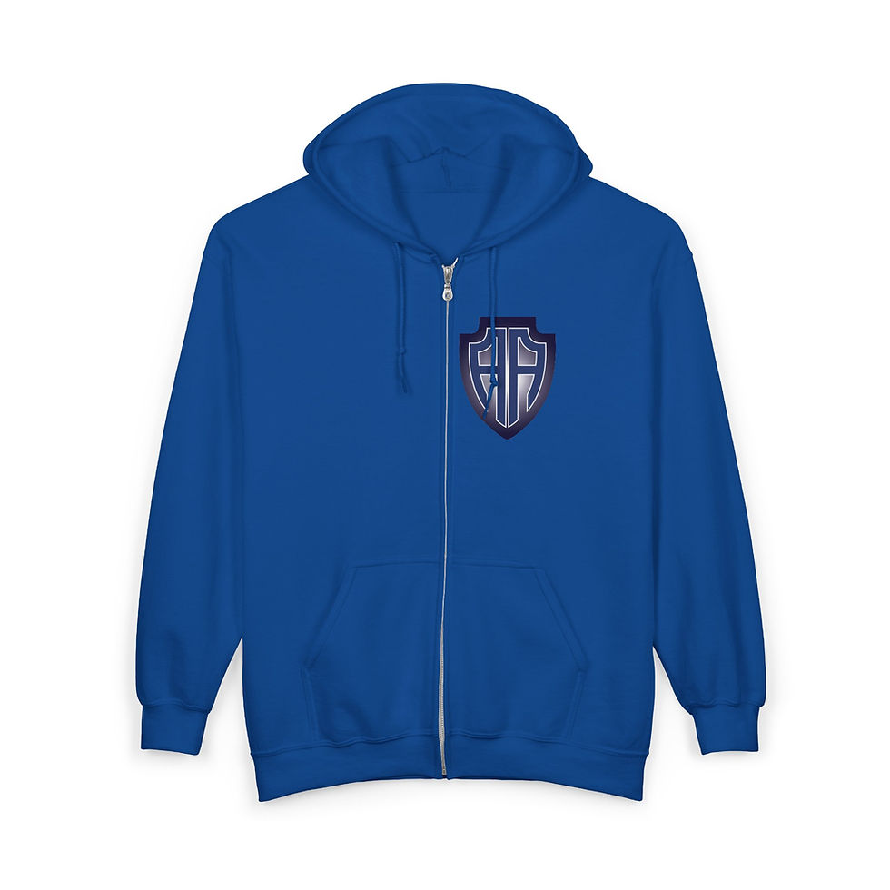 Thumbnail: Artist Armor Full-Zip Hoodie — 'Knightly Artist Armor' Graphic Zip-Up