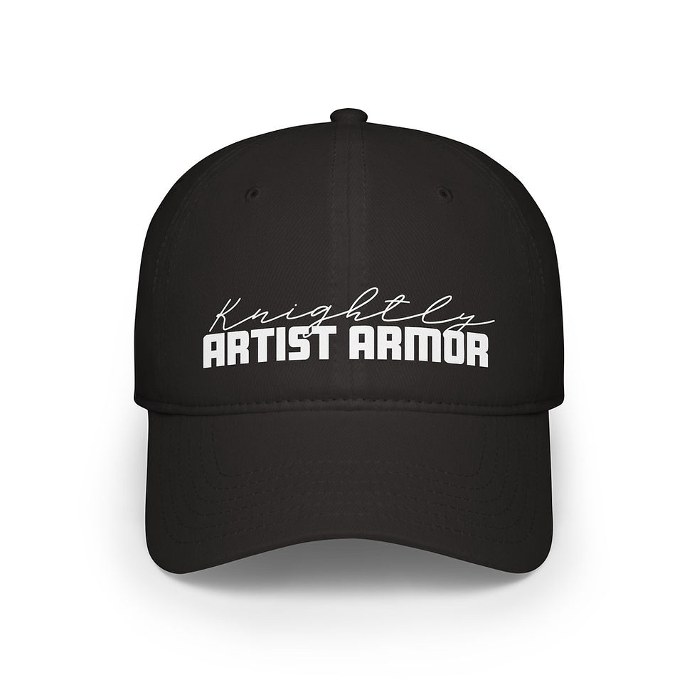 Thumbnail: Low Profile Cap — "Knightly Artist Armor" Embroidered Baseball Hat