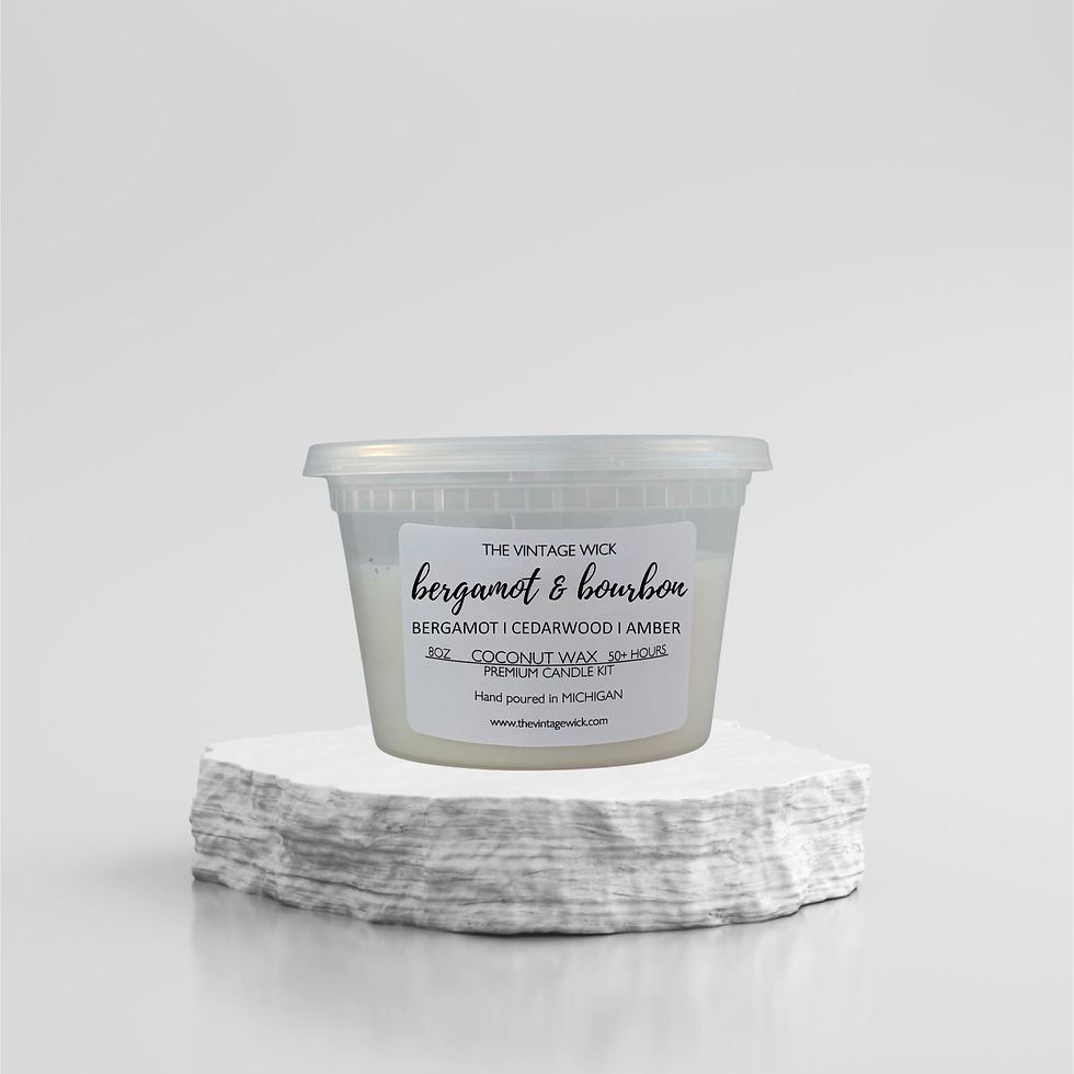 Bergamot & Bourbon Candle Kit - 8oz
