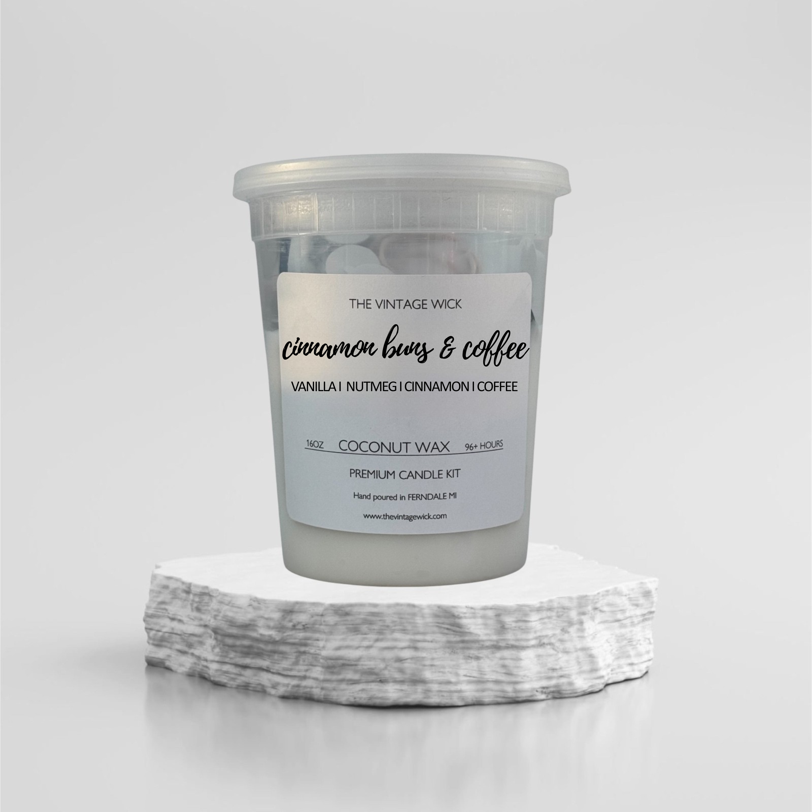 Cinnamon Buns & Coffee- 16oz Candle Kit