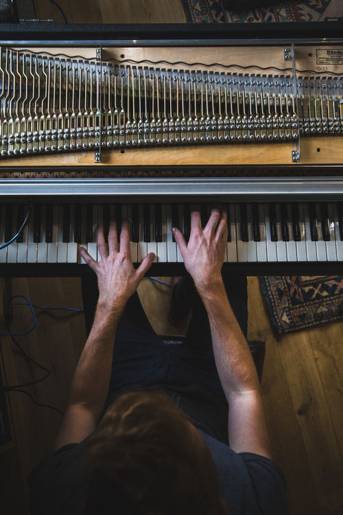 man playing the piano
